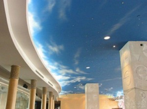 上海商务会所天顶墙绘浩瀚天空
