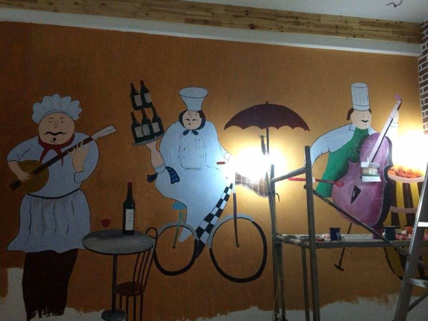 漳州酒店包厢墙壁画 主题包厢墙绘