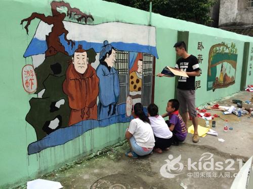 瓯海区西湖社区：开展传统文化主题墙绘活动